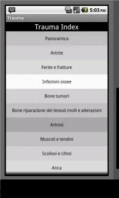 Trauma android App screenshot 1